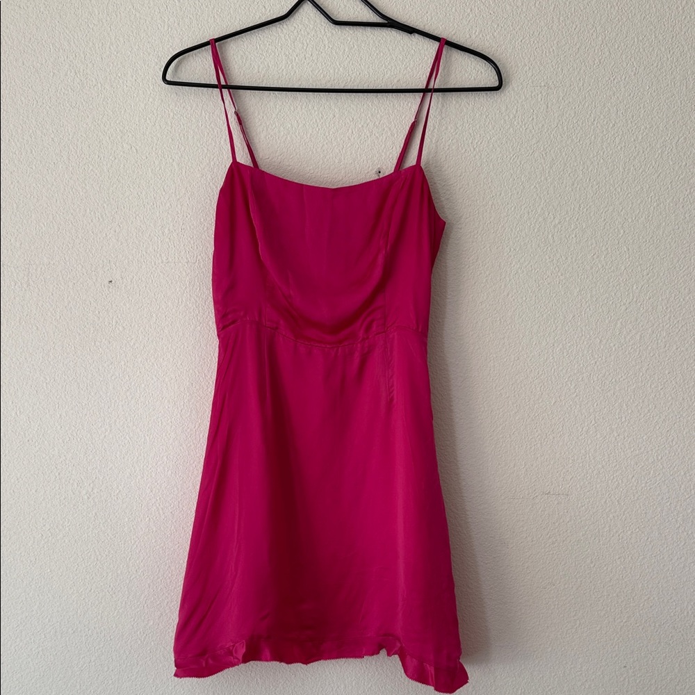 Aritzia Wilfred Fuchsia Smocked Top or Mini Dress
